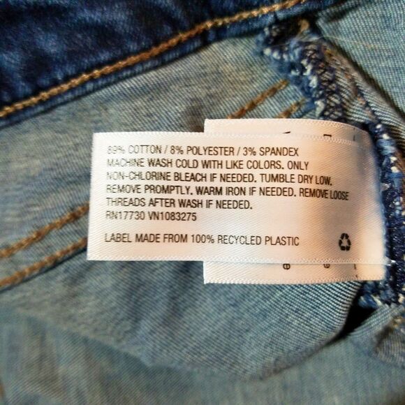 Universal Thread Distressed Blue Denim Jeggings Raw Hem Jeans Size 20W - Picture 6 of 6